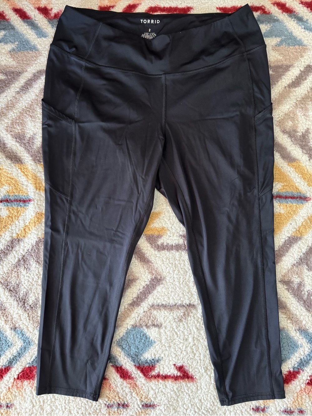 torrid Black Capri Leggings with Side Pockets